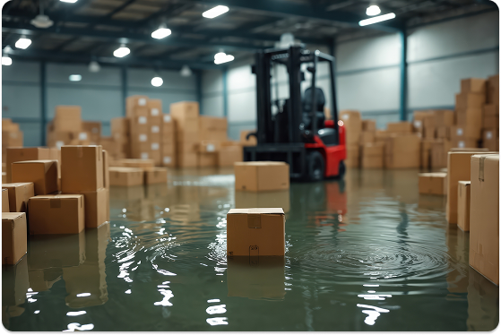 Hiscox assurance MRP face aux dégâts des eaux en entreprise.