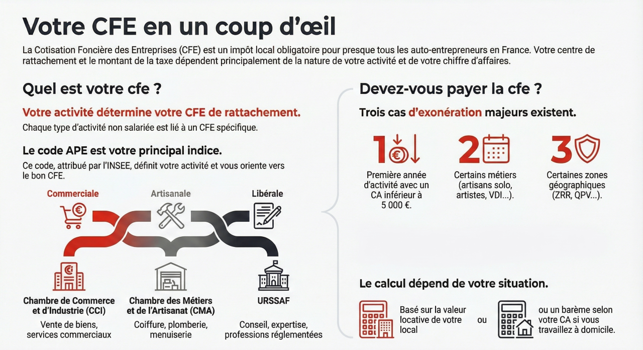 Rattachement CFE auto-entrepreneurs.