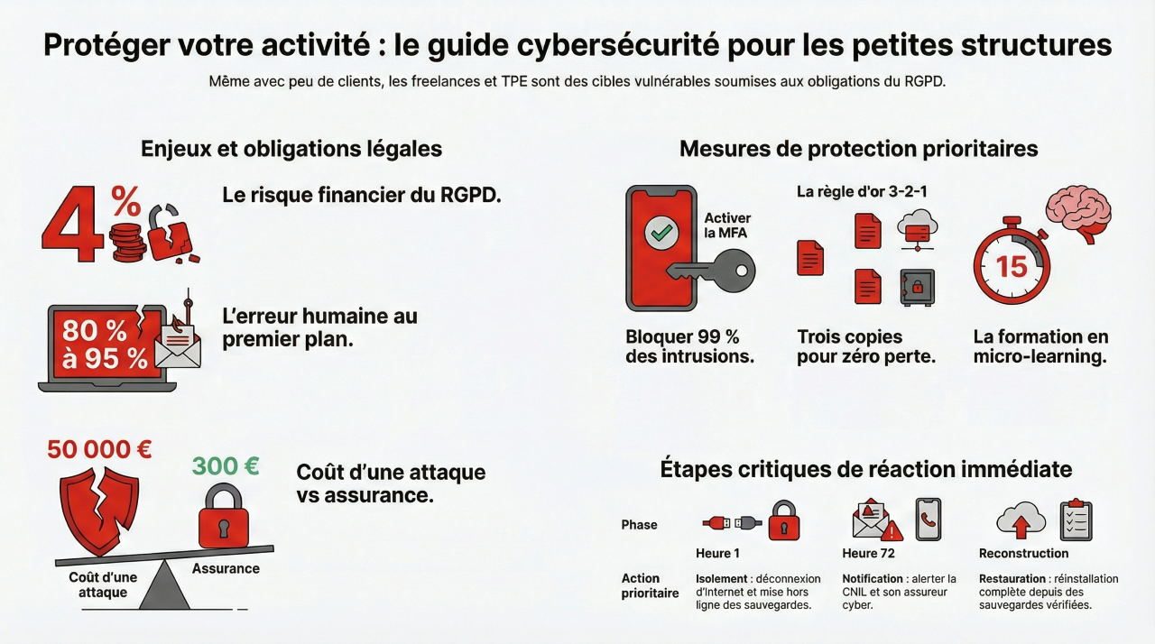 Protection base de données clients pour PME.