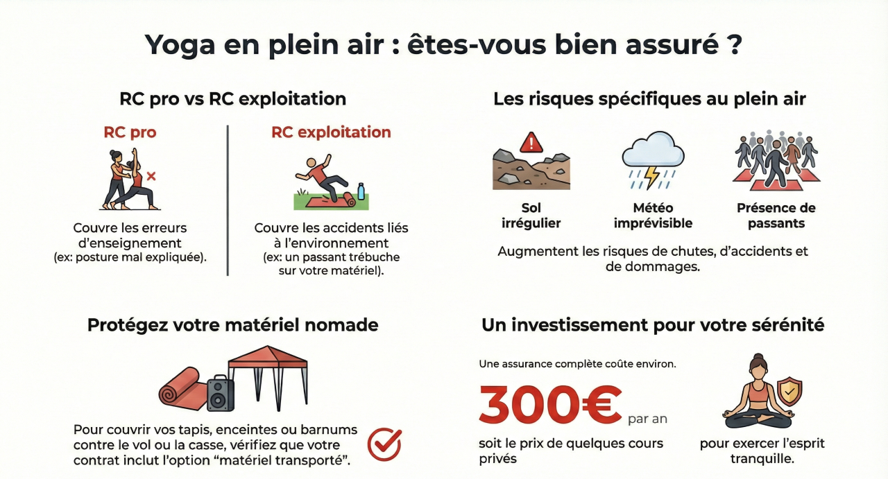 Yoga plein air assurance RC Pro.