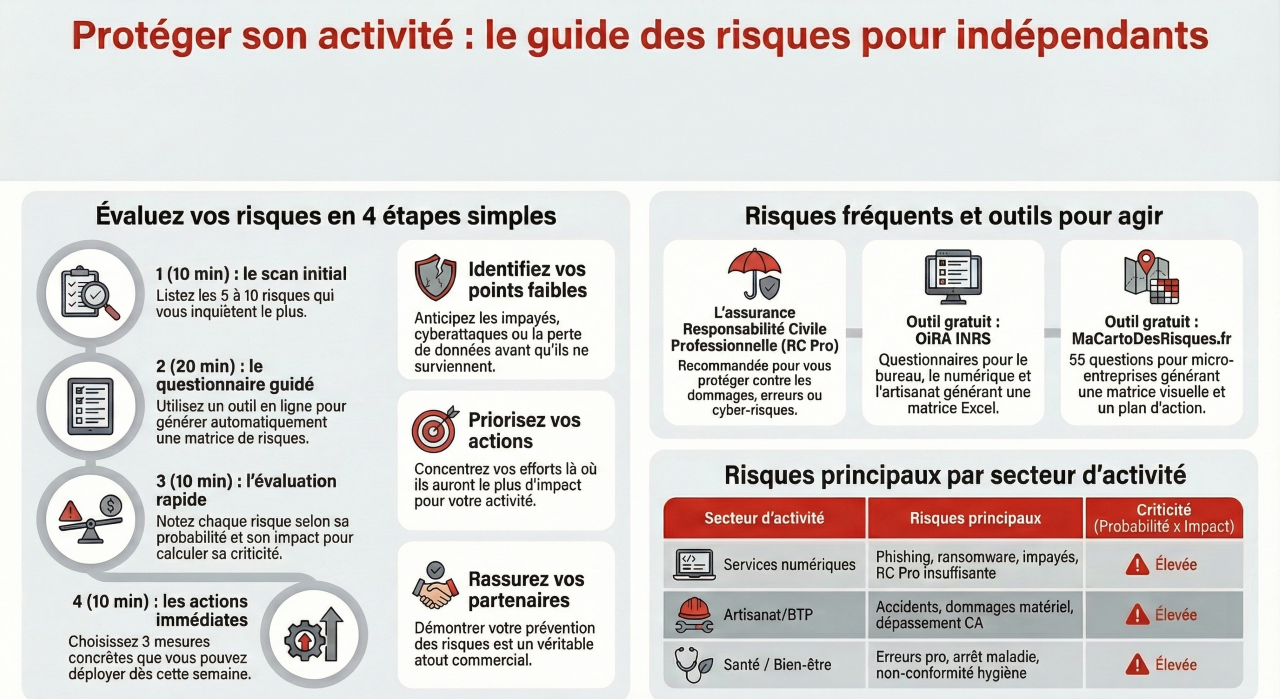 Cartographier risques en tant que microentrepreneur.