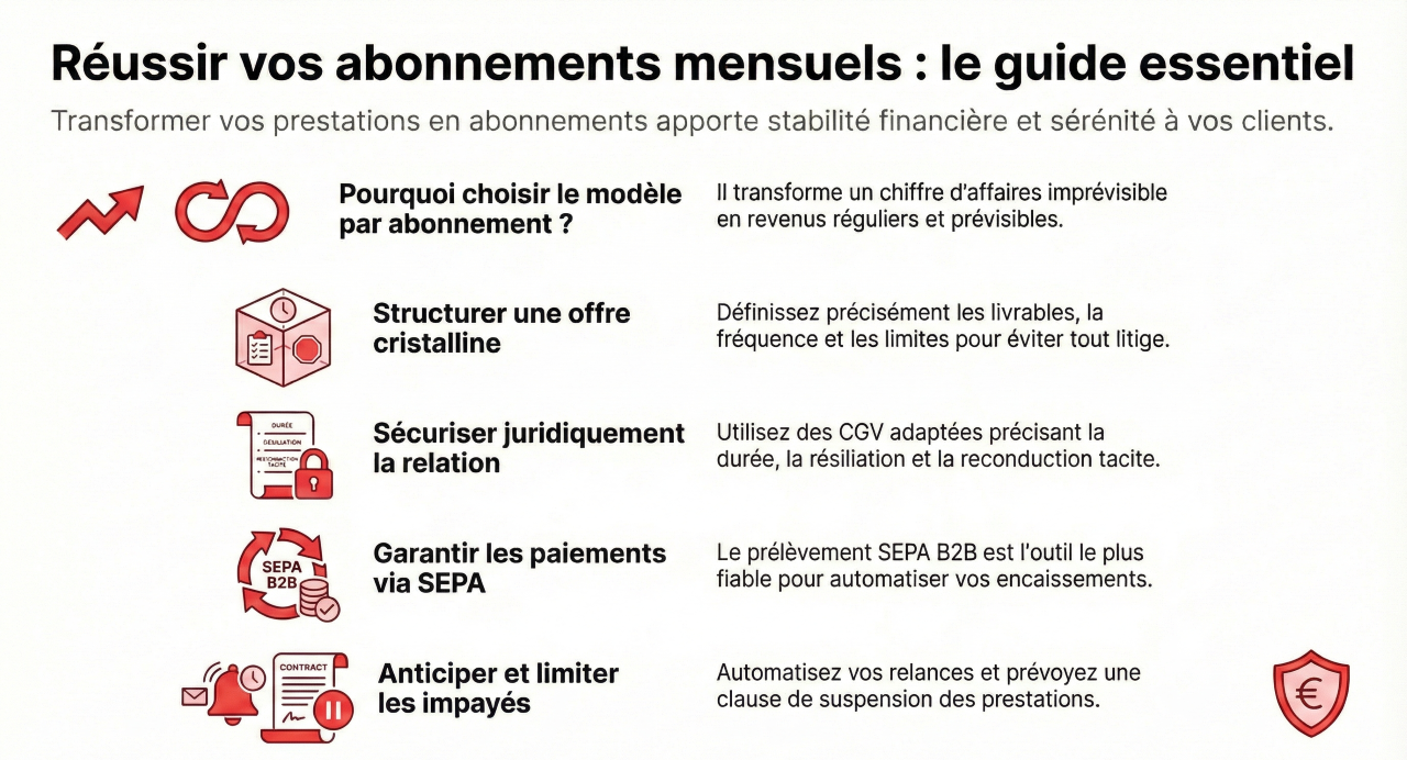 Abonnements mensuels rentables.