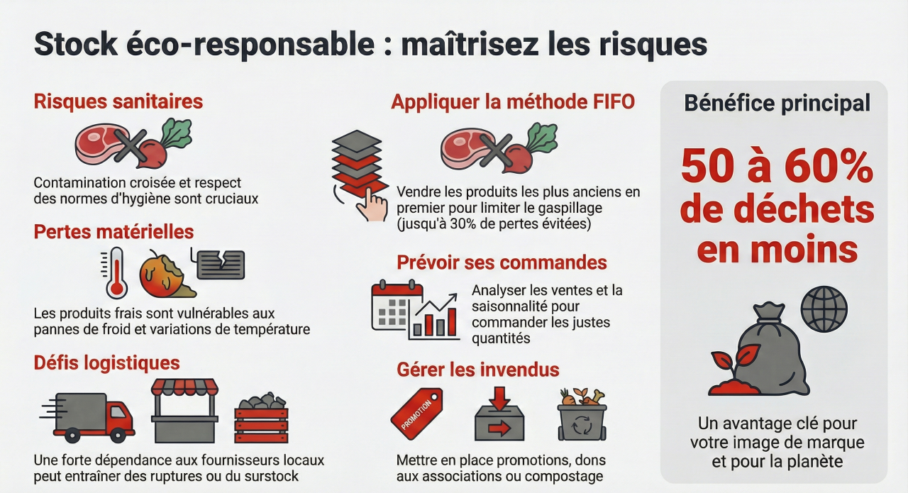 Stock éco-responsable : méthode FIFO.