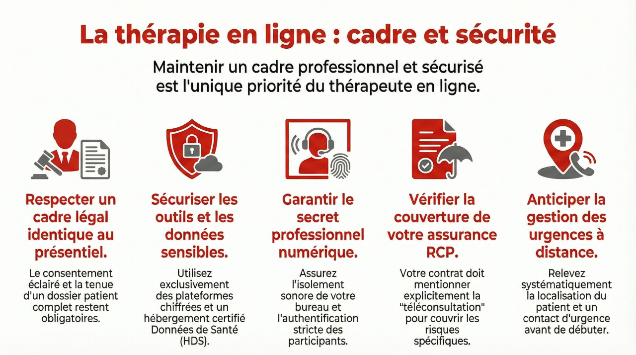Thérapeute et téléconsultation : responsabilité et assurance.